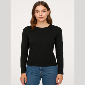 Lauren Ralph Lauren Petite Black Crew Neck Top